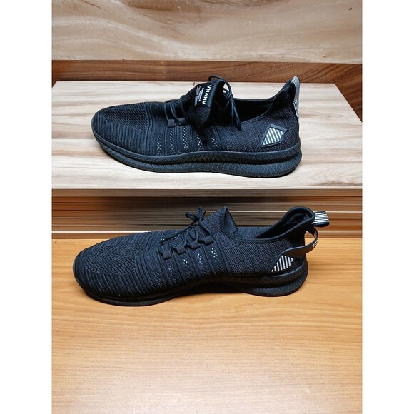 VNANV Black Slip On Designer Fashion Lace Running Shoes Sneakers Size 14 - Picture 10 of 15